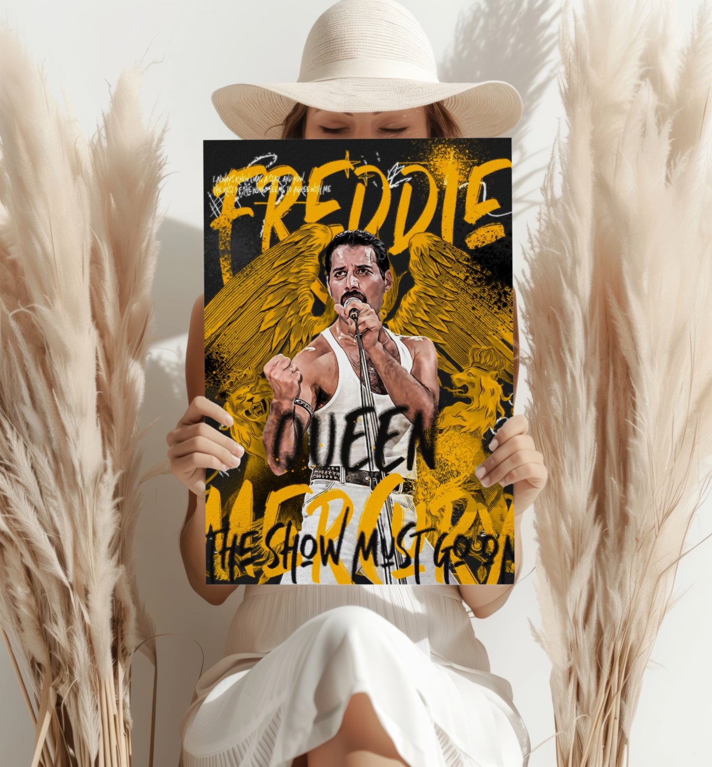 Freddie Mercury Aluminum Print.