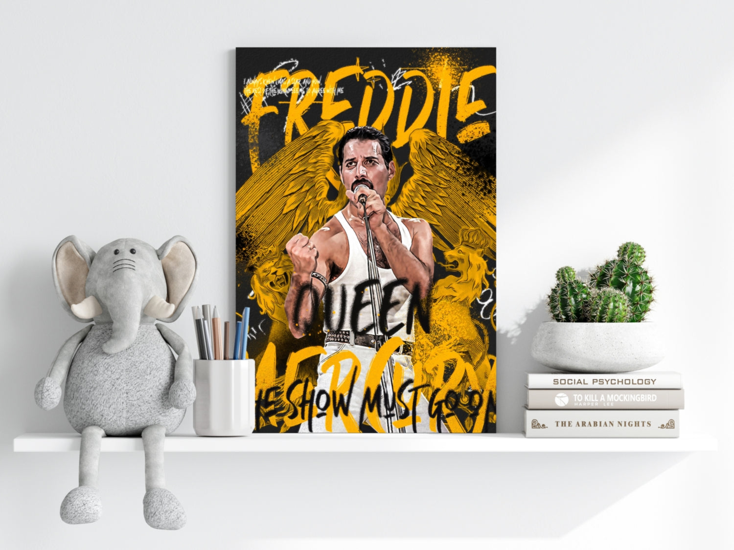 Freddie Mercury Aluminum Print.