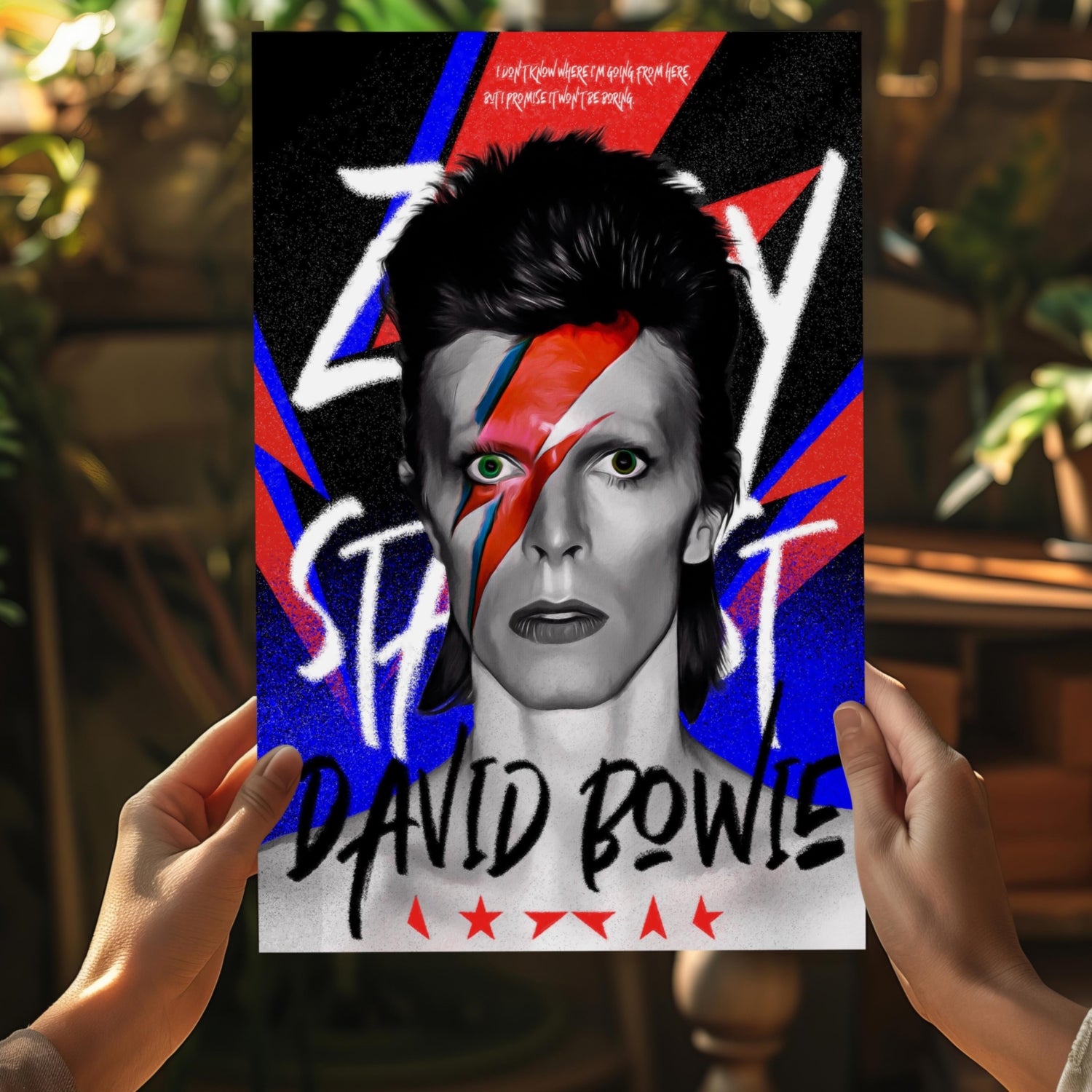 David Bowie Aluminum Print.