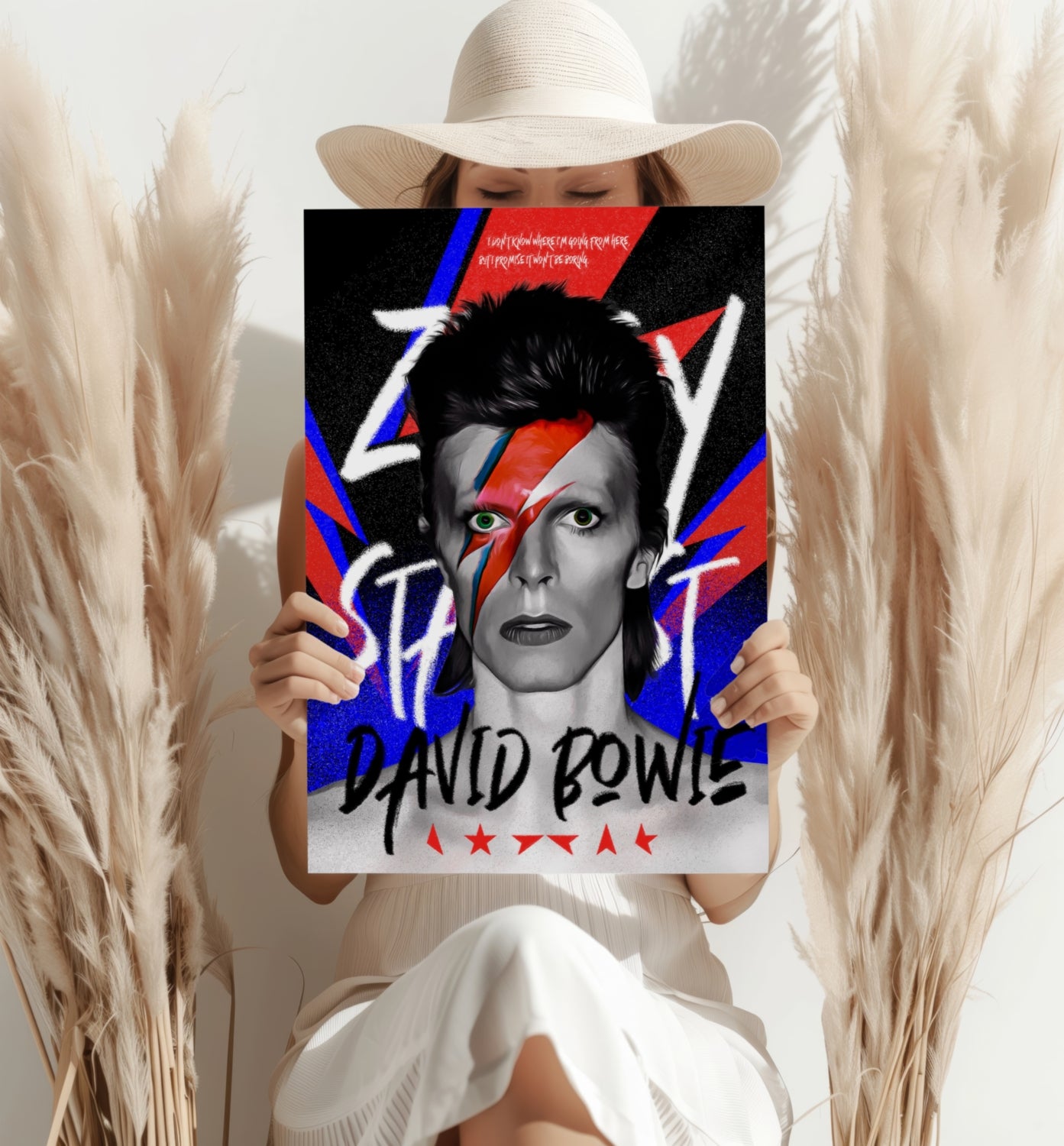 David Bowie Aluminum Print.