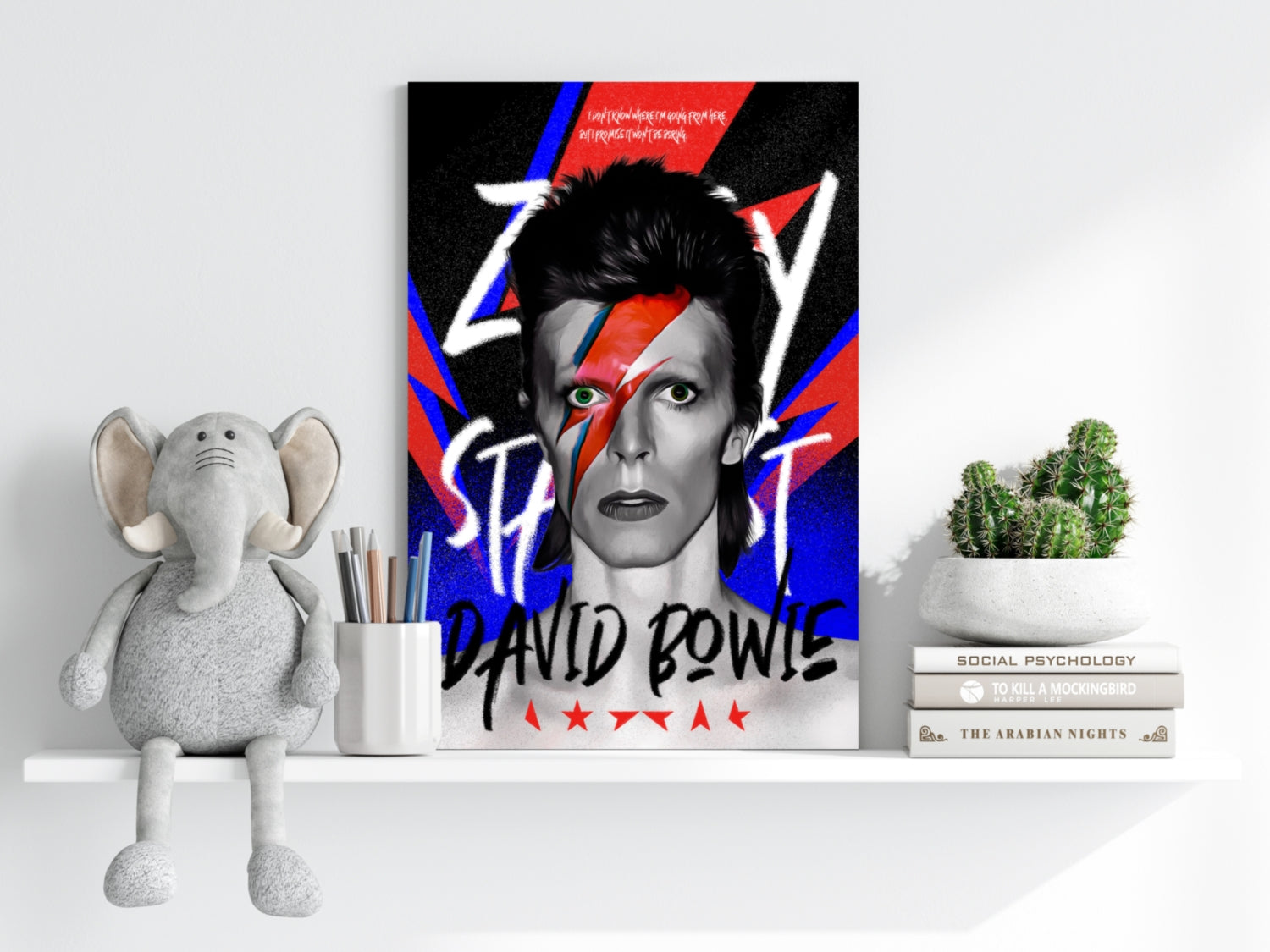 David Bowie Aluminum Print.