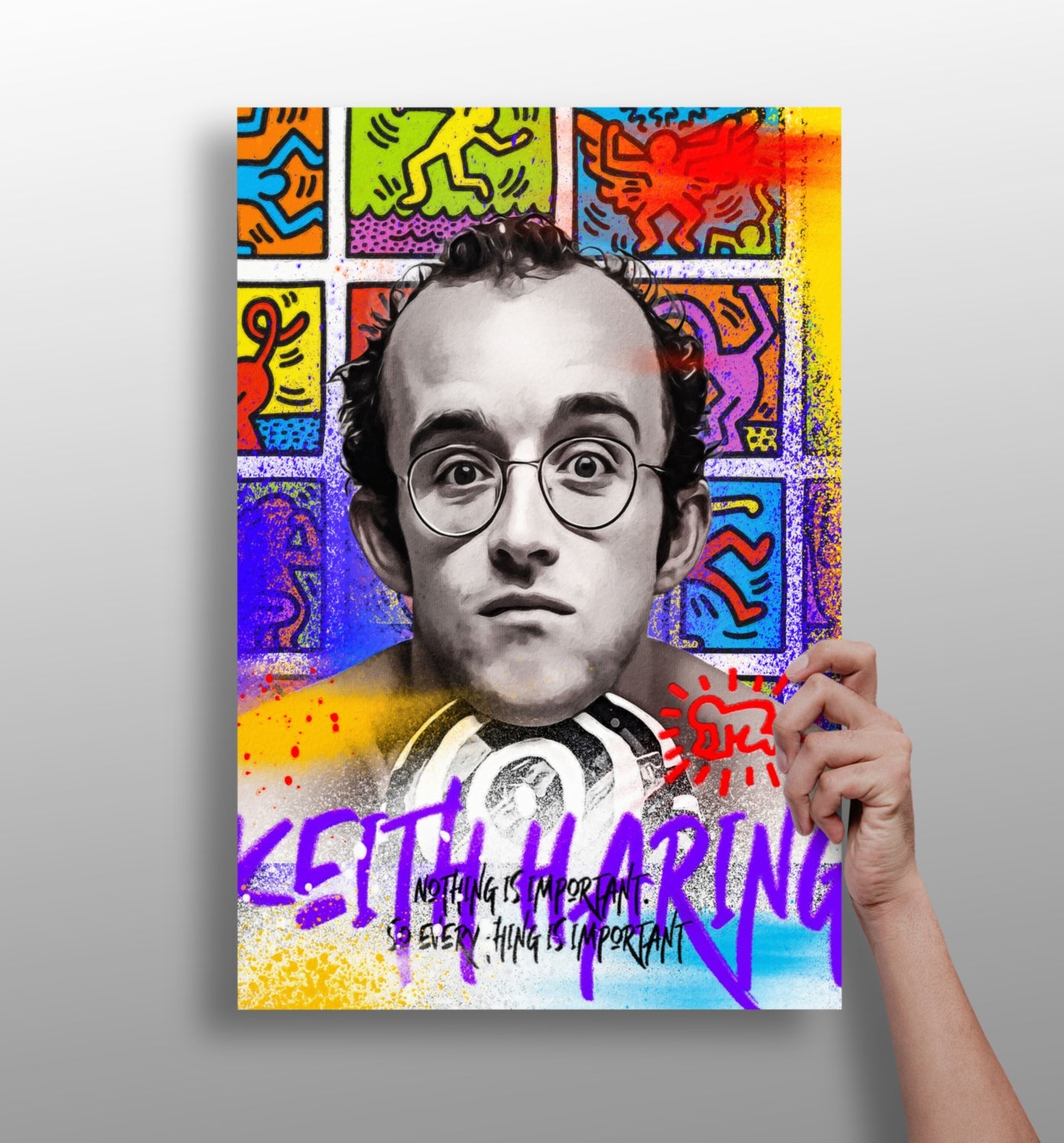 Keith Haring Aluminum Print.