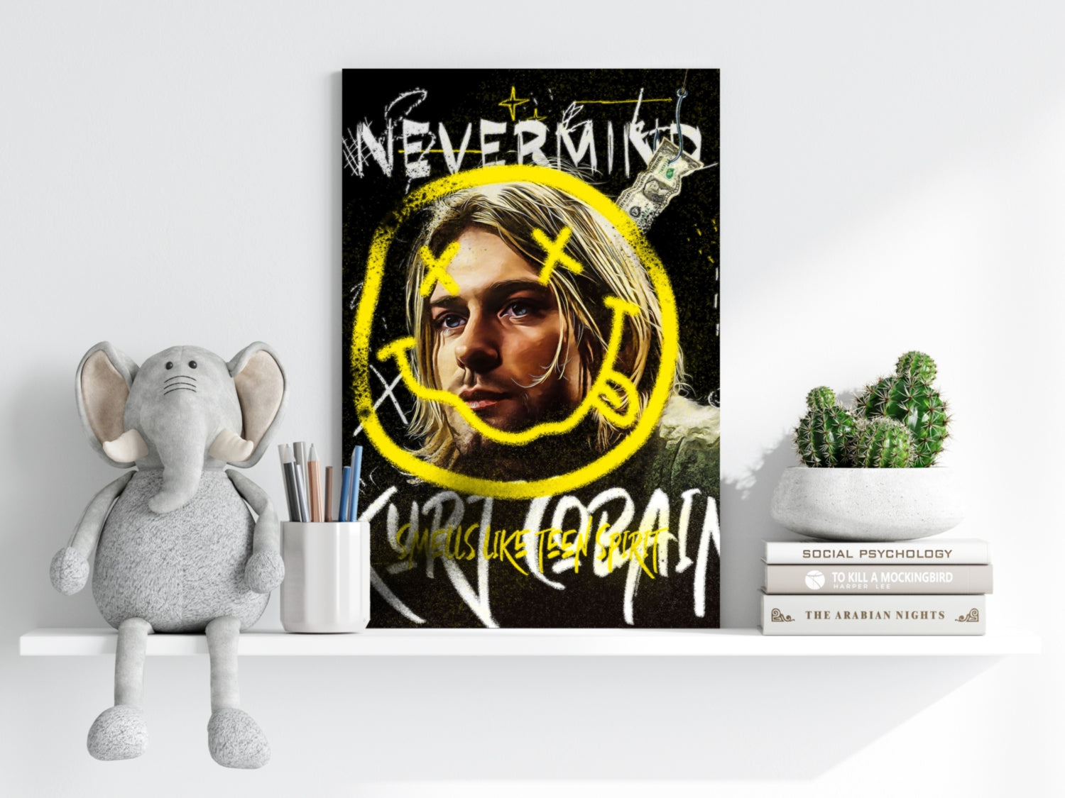 Kurt Cobain Aluminum Print.
