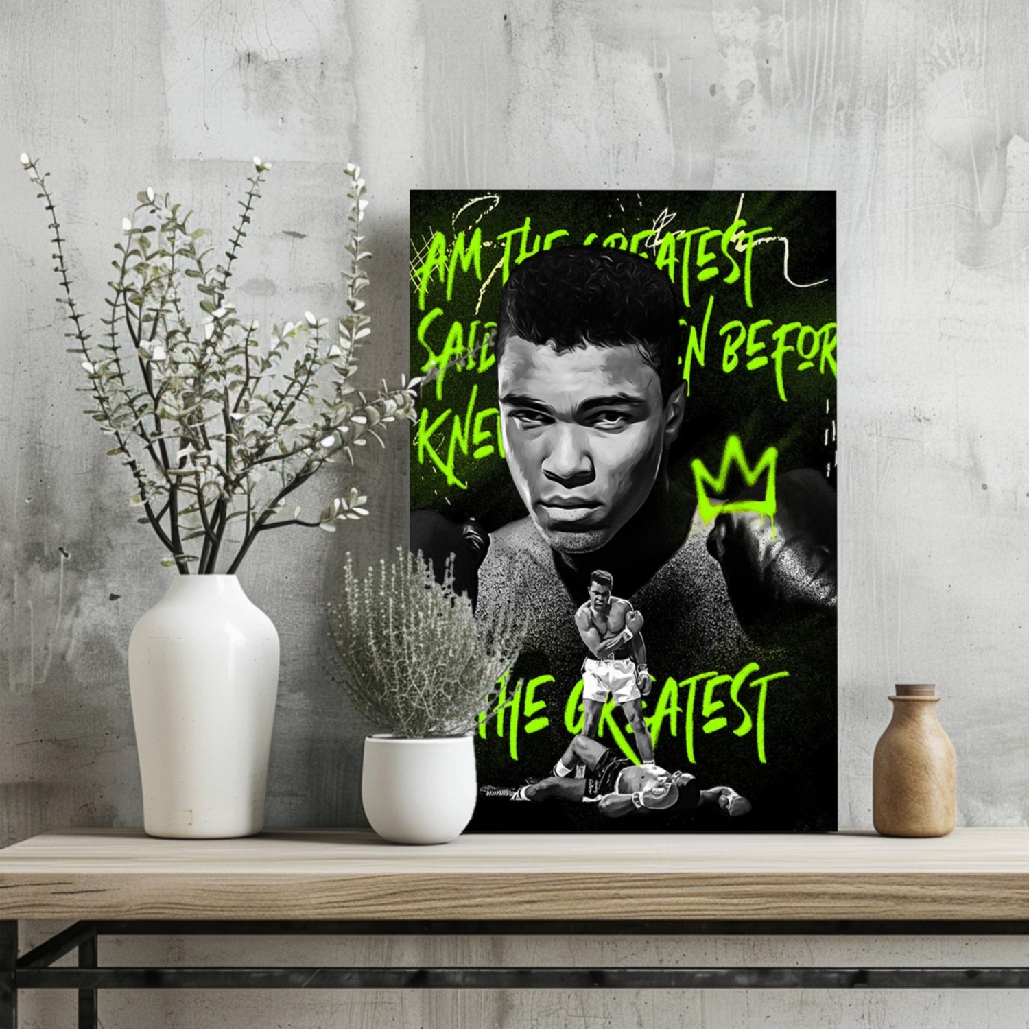 Muhammad Ali Aluminum Print.