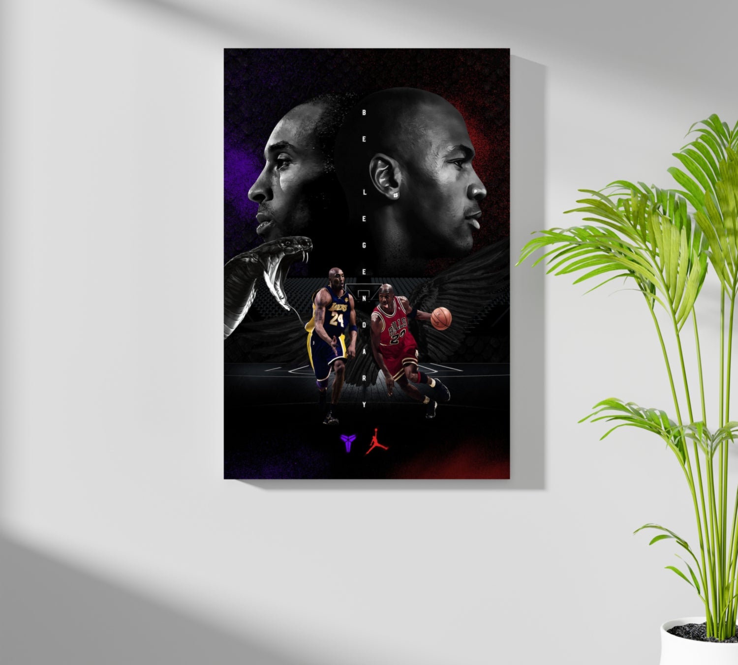 Kobe Bryant-Michael Jordan Aluminum Print.