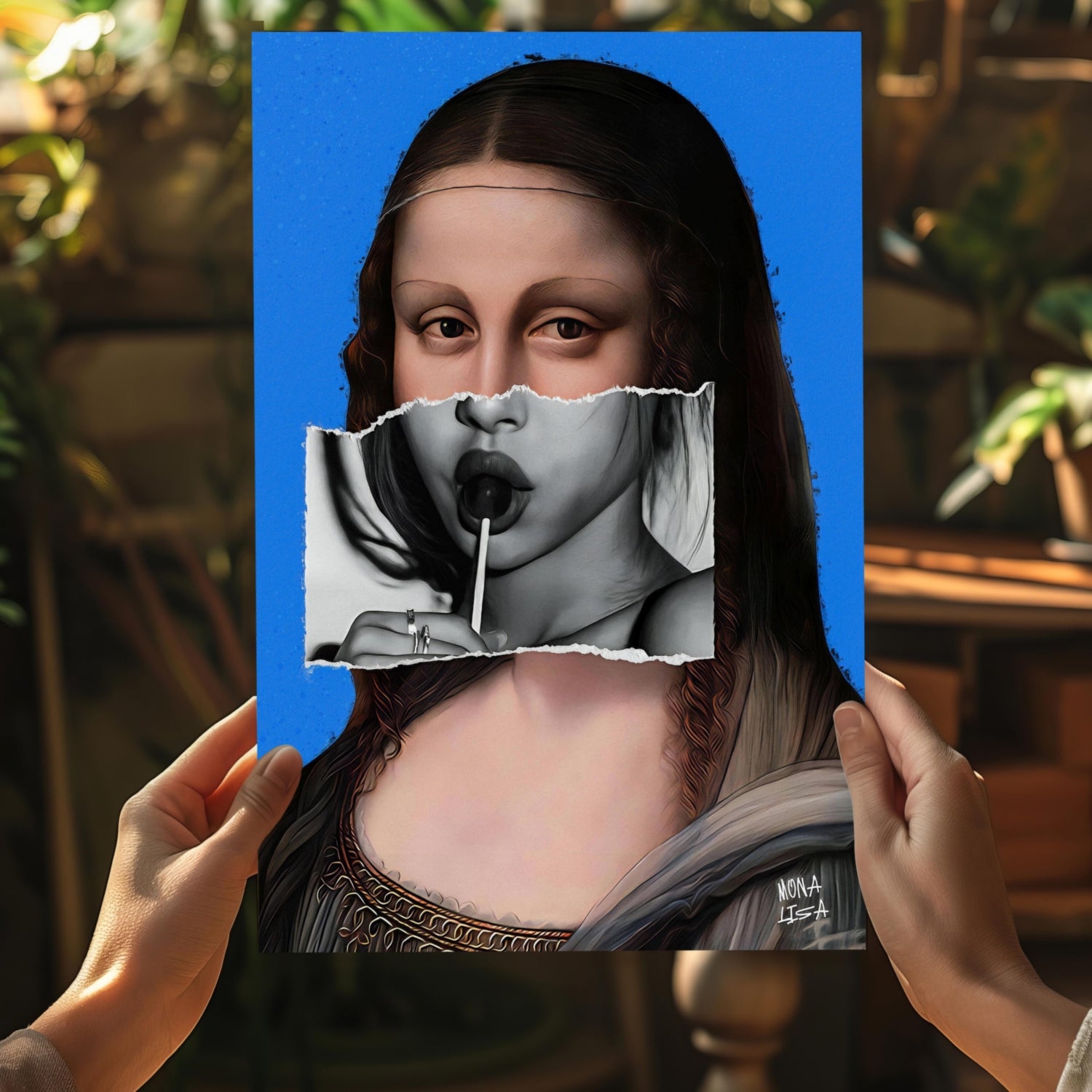 Mona Lisa Aluminum Print.