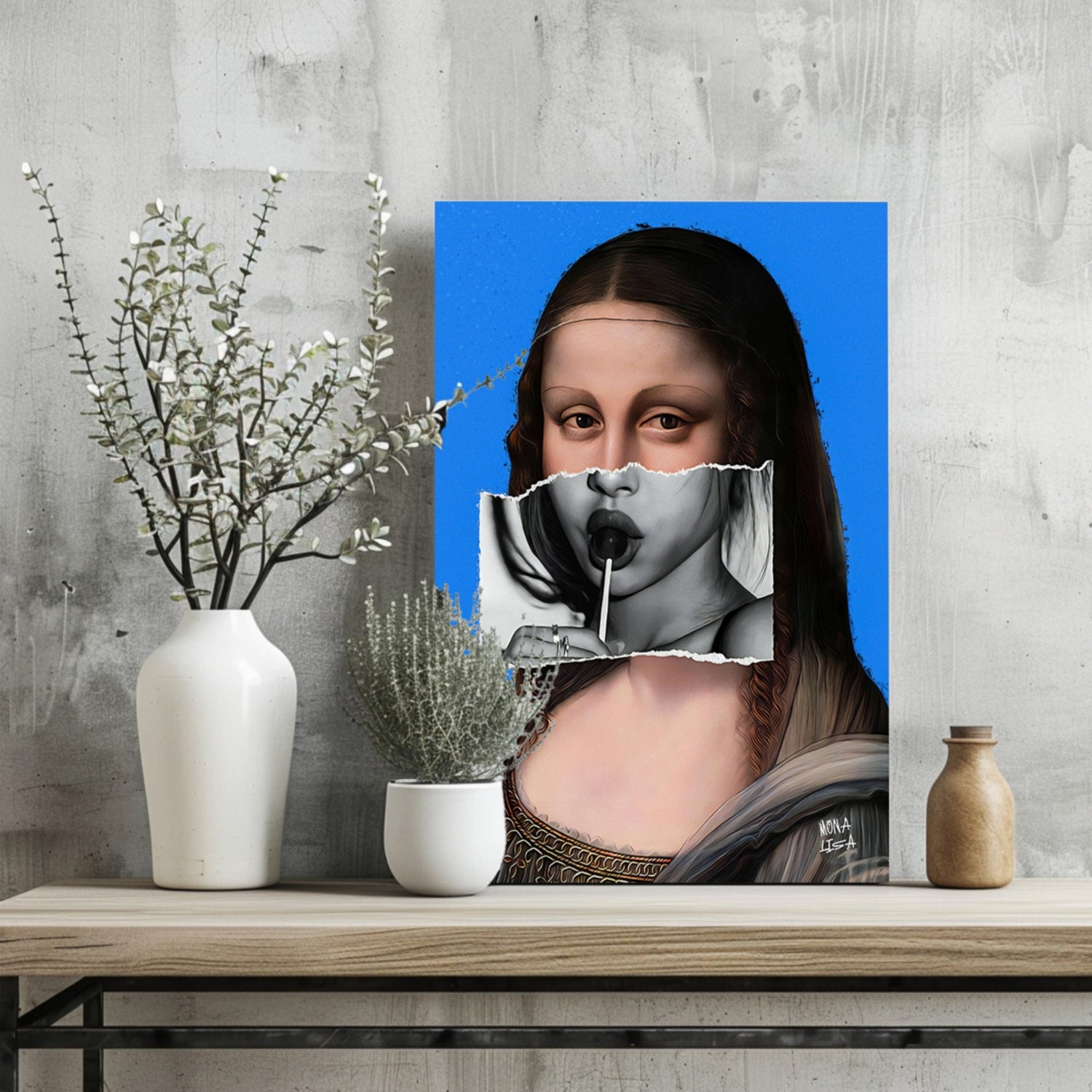 Mona Lisa Aluminum Print.