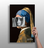 Girl With Pearl Earrings Aluminum Print.