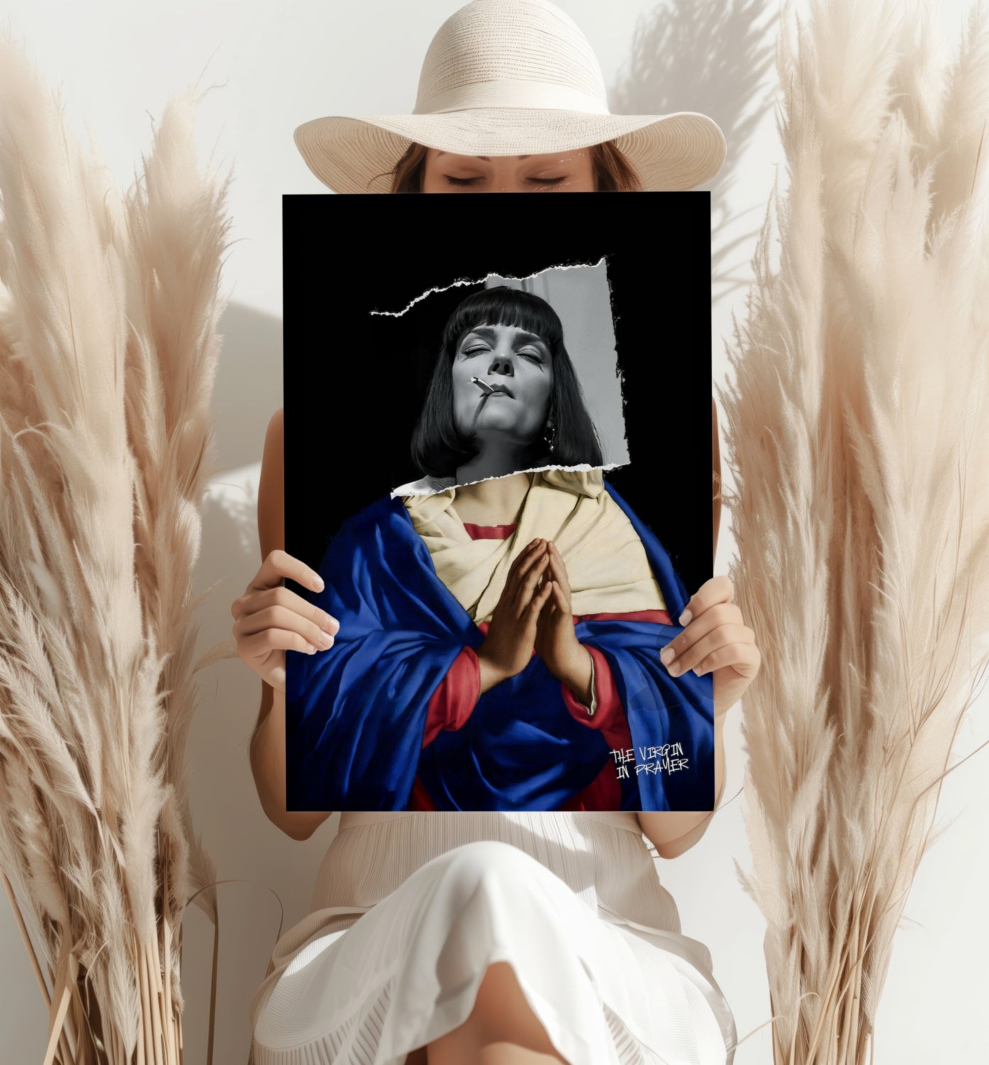 The Virgin Prayer Aluminum Print.