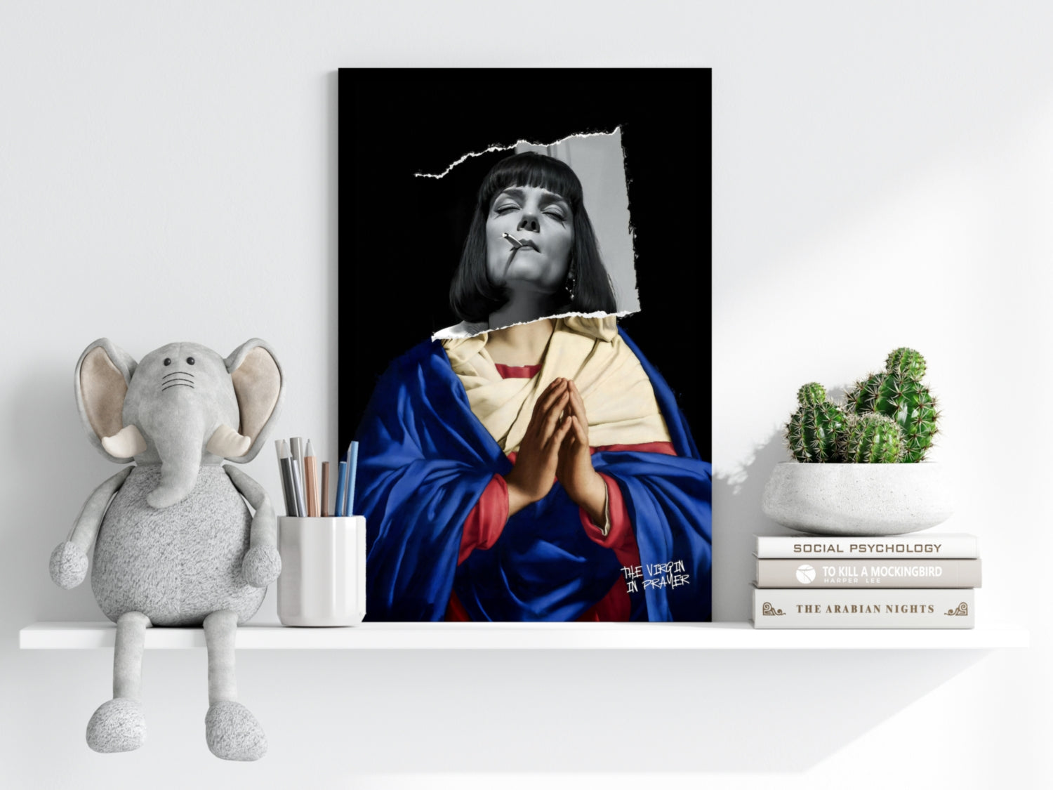 The Virgin Prayer Aluminum Print.