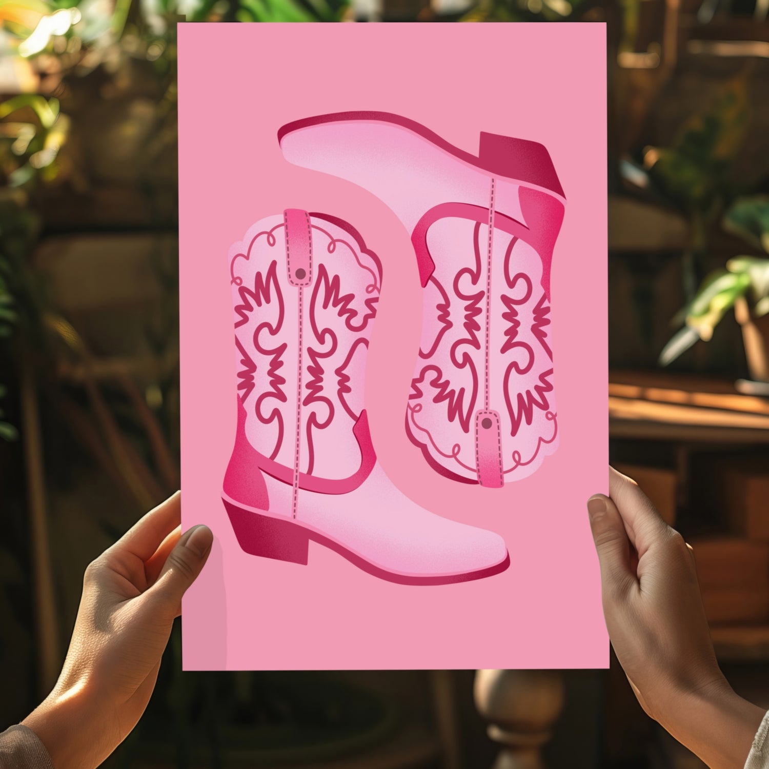 Pinky Boots Aluminum Print.