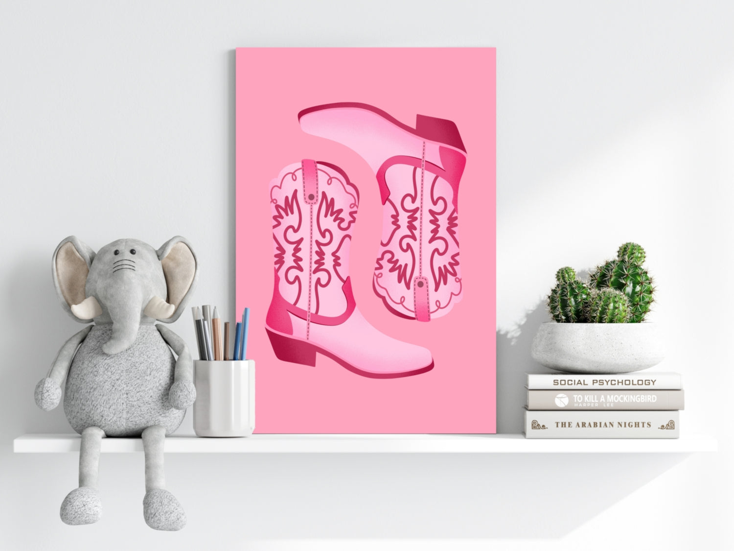 Pinky Boots Aluminum Print.