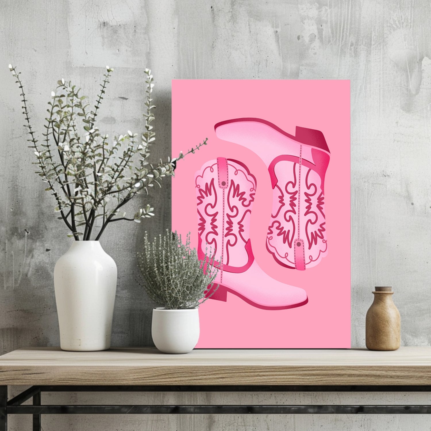 Pinky Boots Aluminum Print.