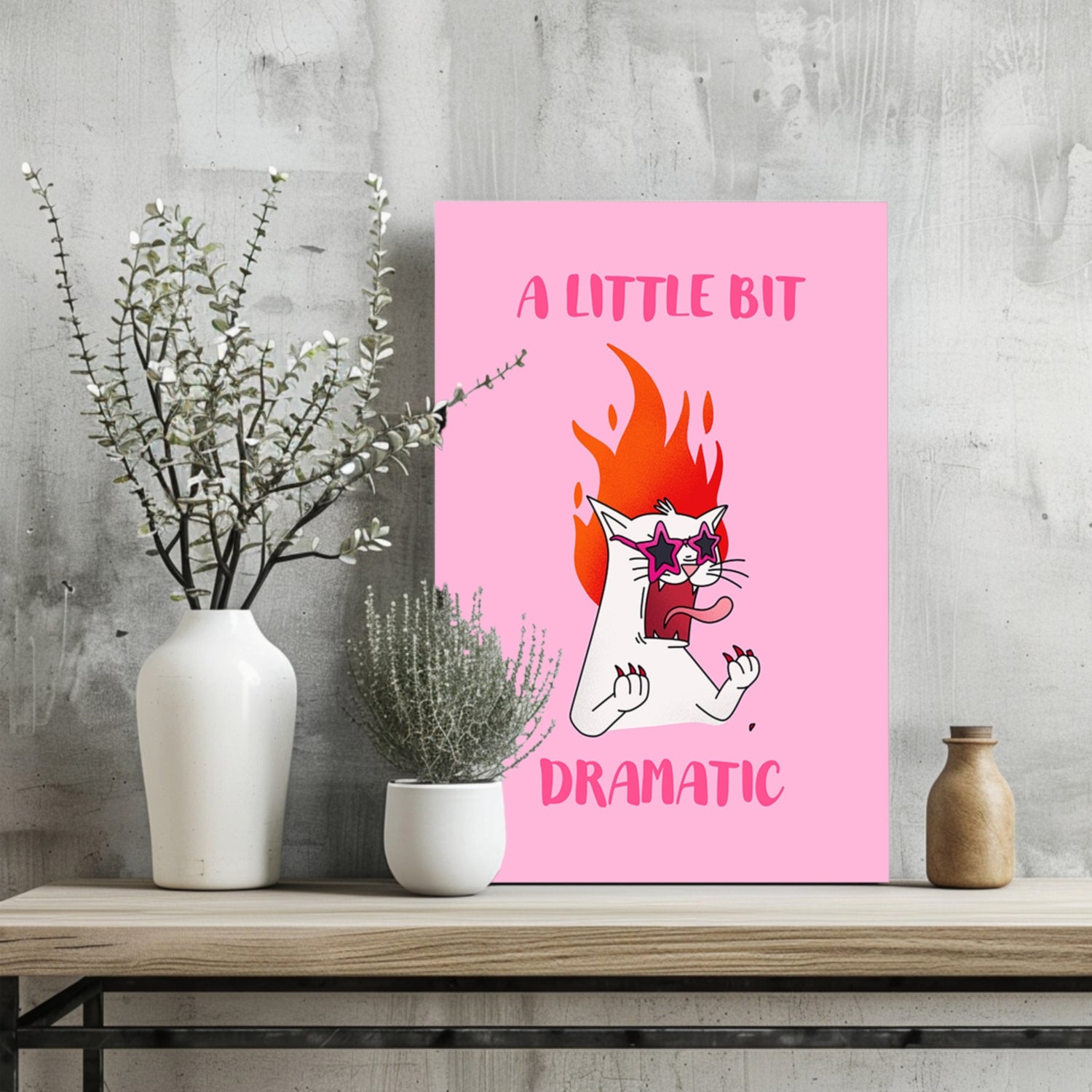 A Little Bit Dramatic Aluminum Print.