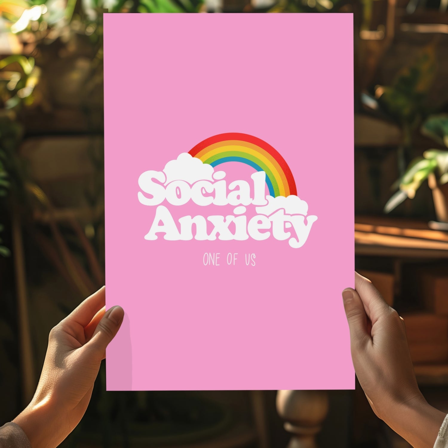 Social Anxiety Aluminum Print.