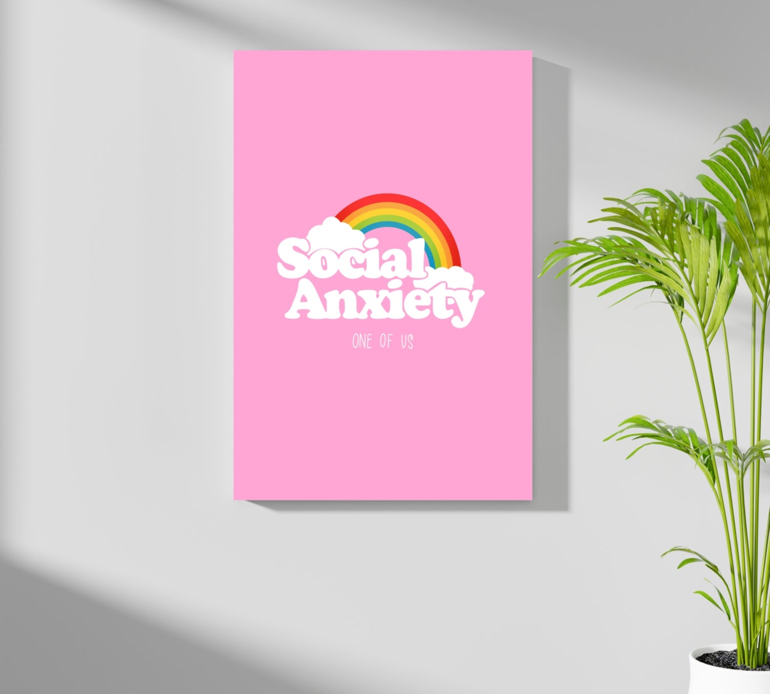 Social Anxiety Aluminum Print.