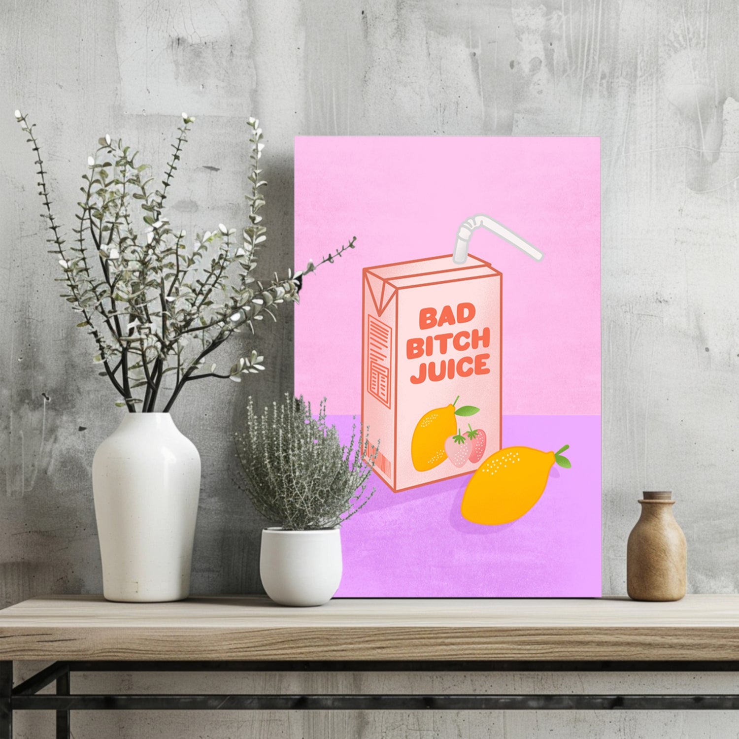 Bad Juice Aluminum Print.