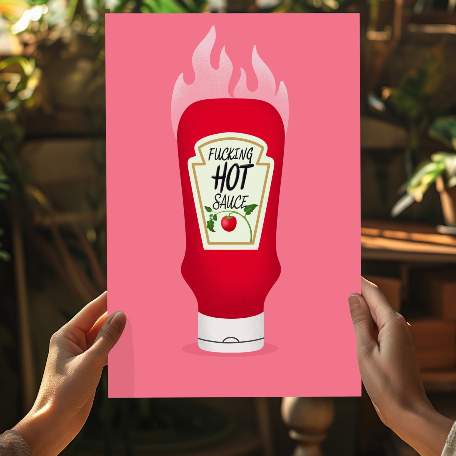 Hot Ketchup Aluminum Print.