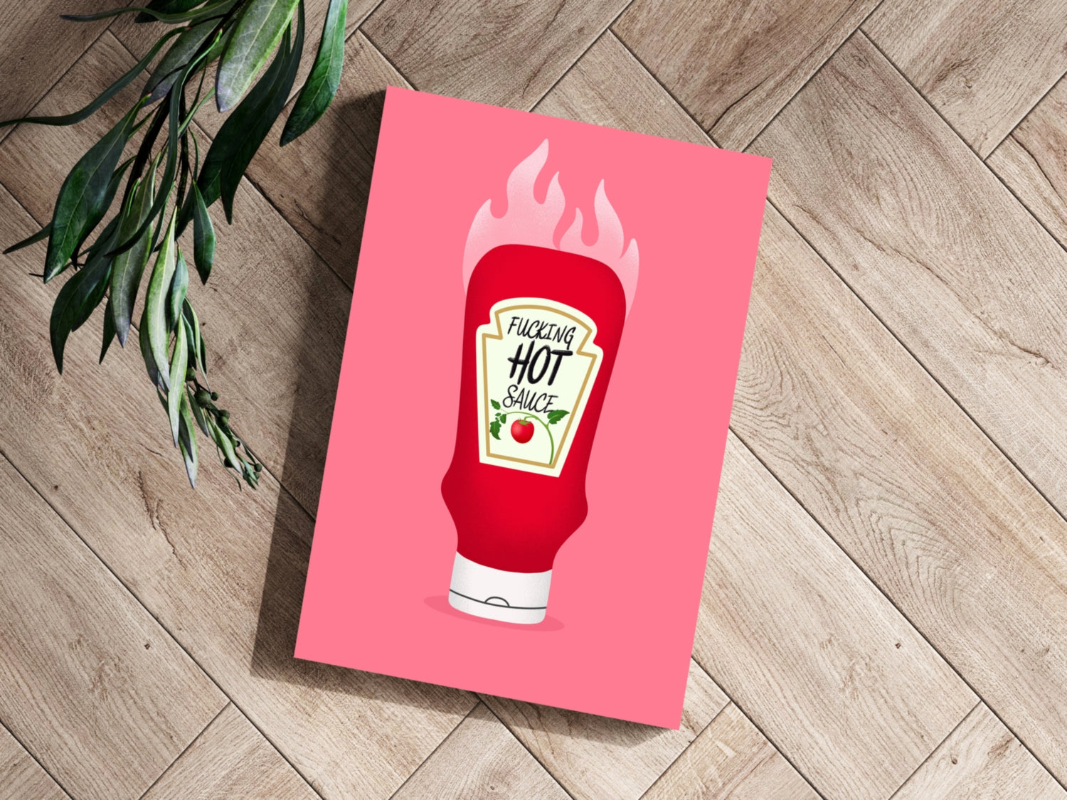 Hot Ketchup Aluminum Print.