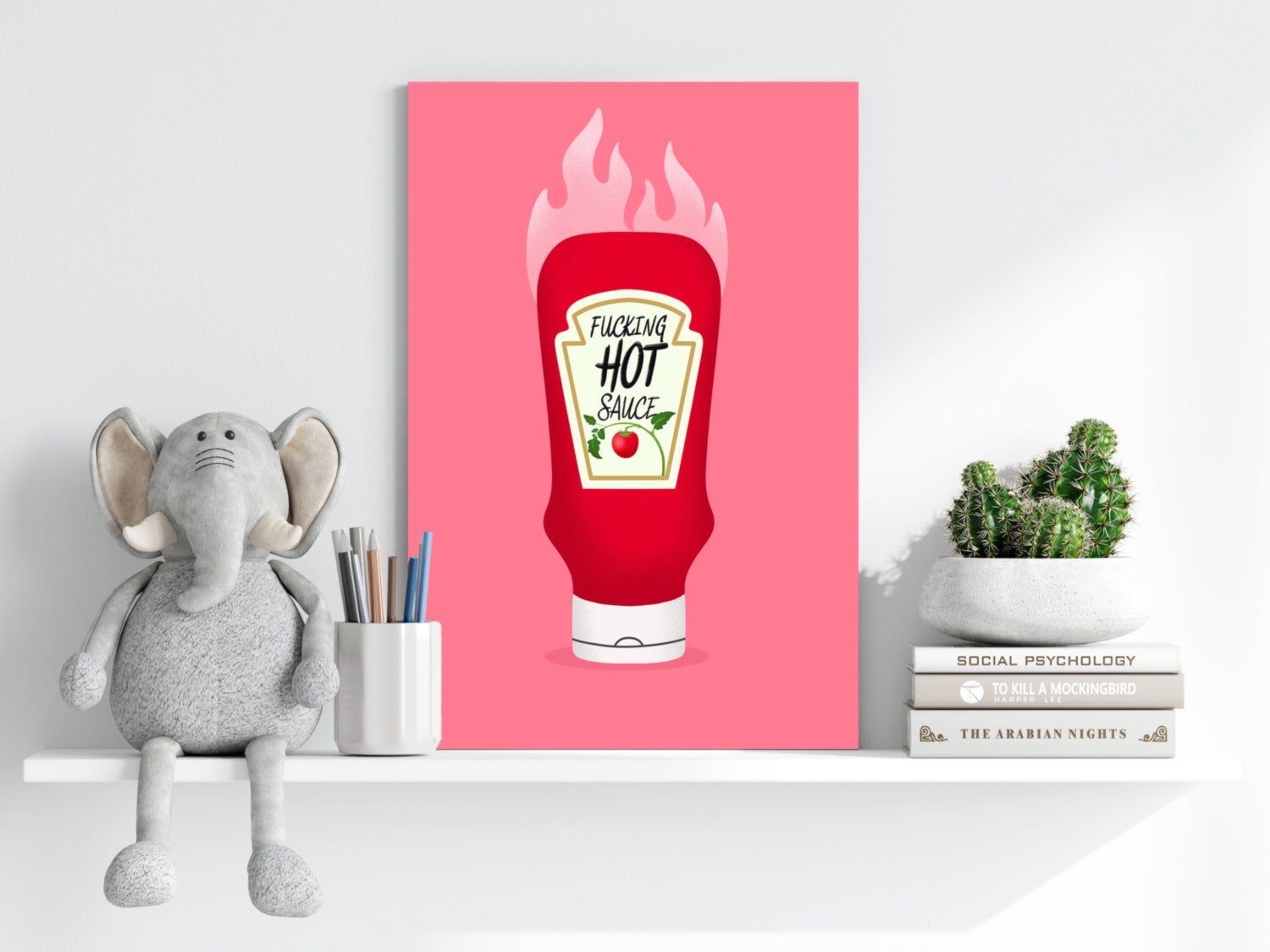 Hot Ketchup Aluminum Print.