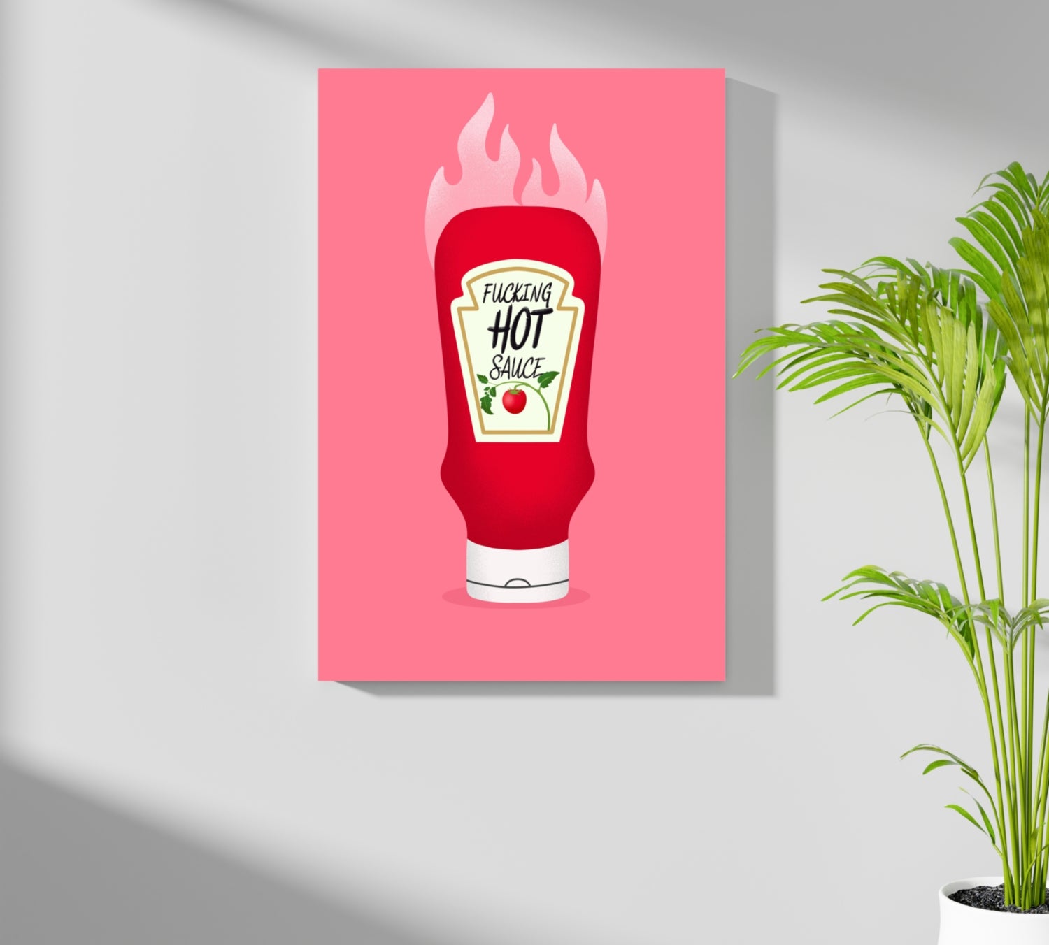 Hot Ketchup Aluminum Print.