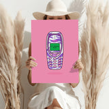 Retro Cell Phone Aluminum Print.