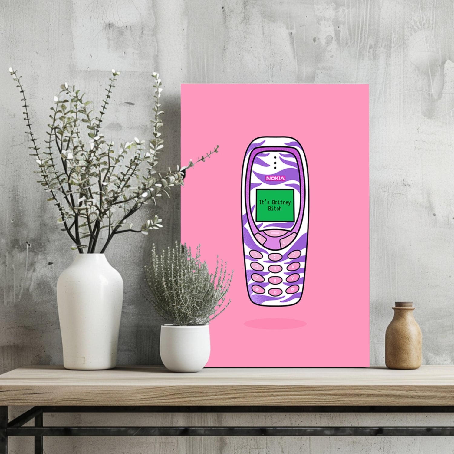 Retro Cell Phone Aluminum Print.