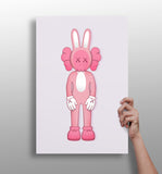 Pink Kaws Aluminum Print.