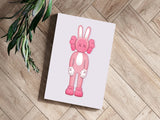 Pink Kaws Aluminum Print.