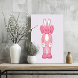 Pink Kaws Aluminum Print.