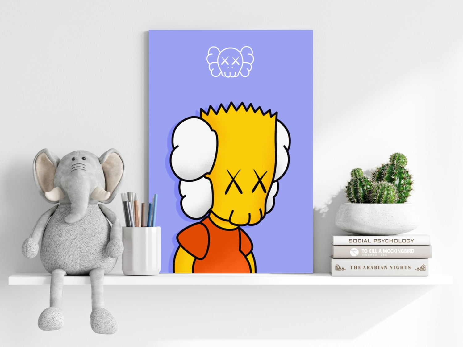 Bart Sadness Aluminum Print.