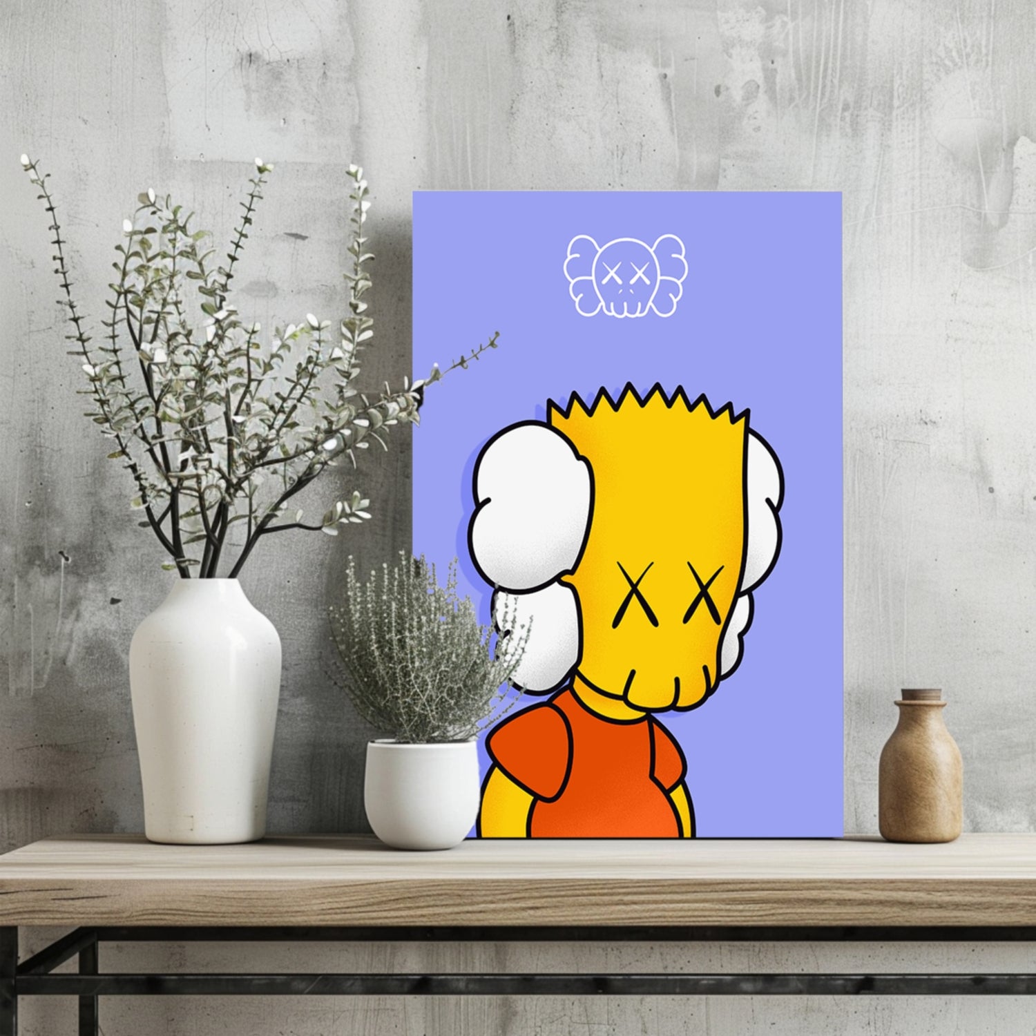 Bart Sadness Aluminum Print.