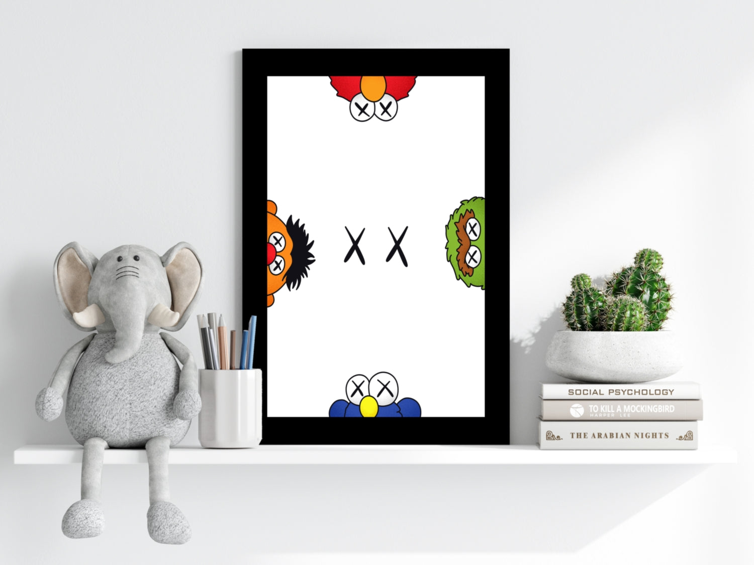 Susame Street Aluminum Print.