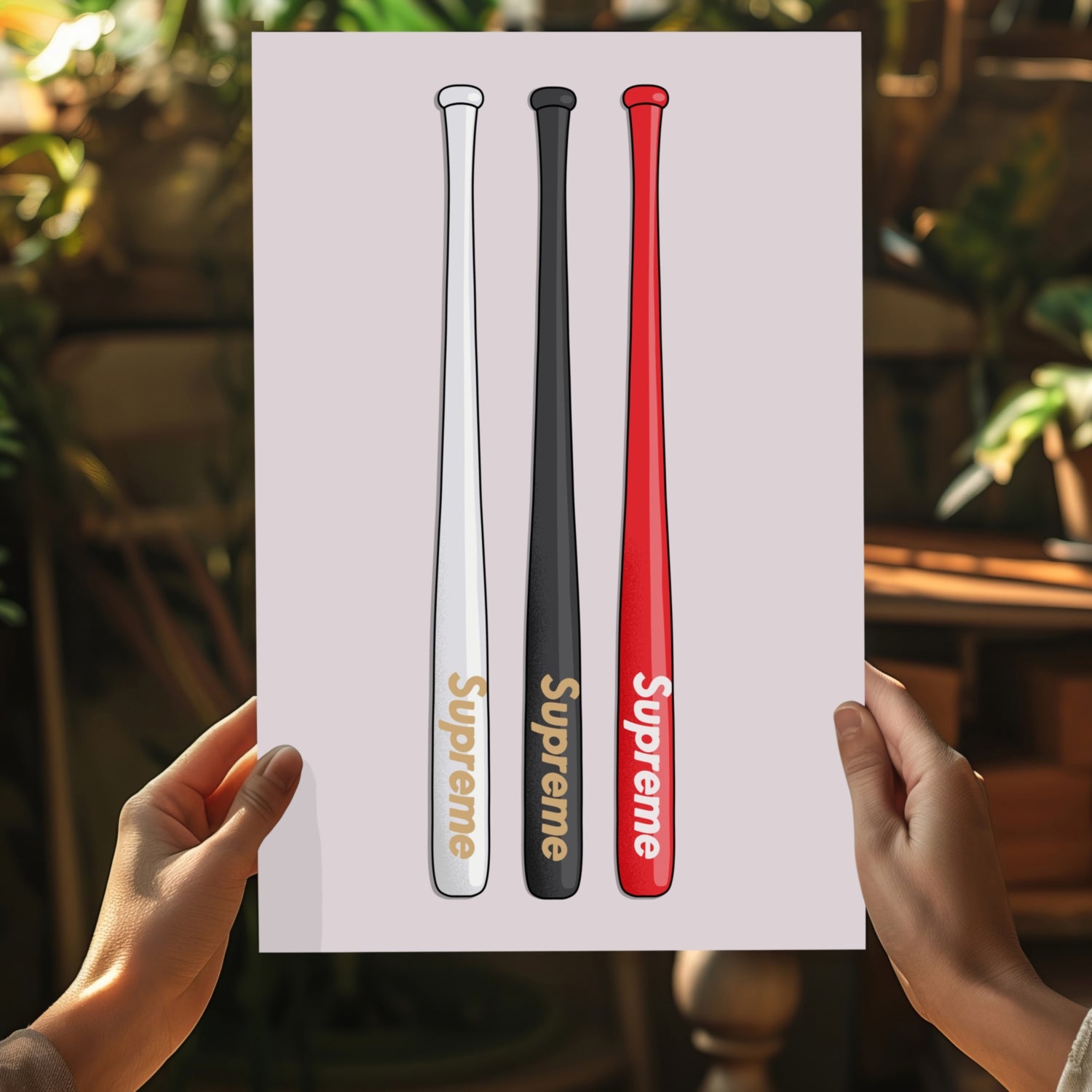 Baseball Bats Aluminum Print.