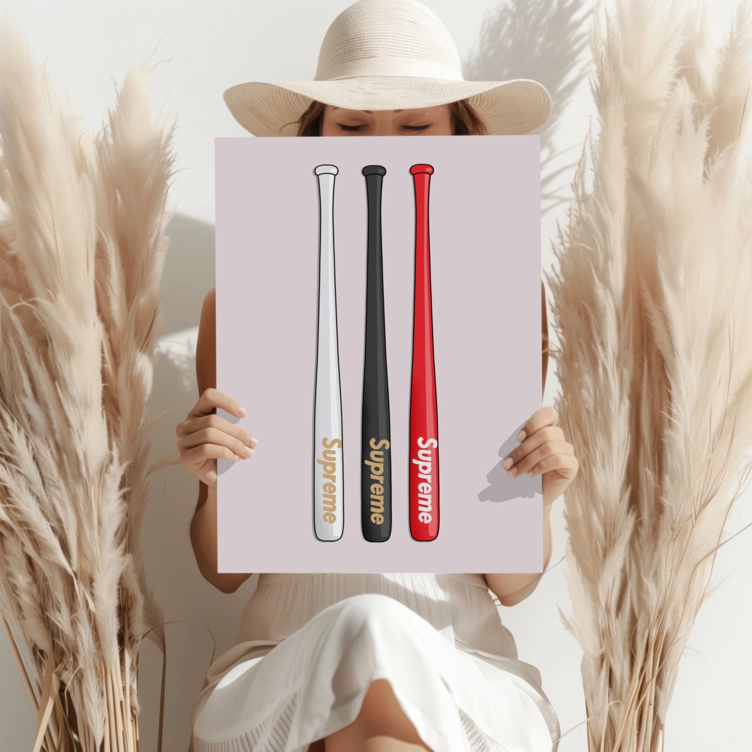 Baseball Bats Aluminum Print.