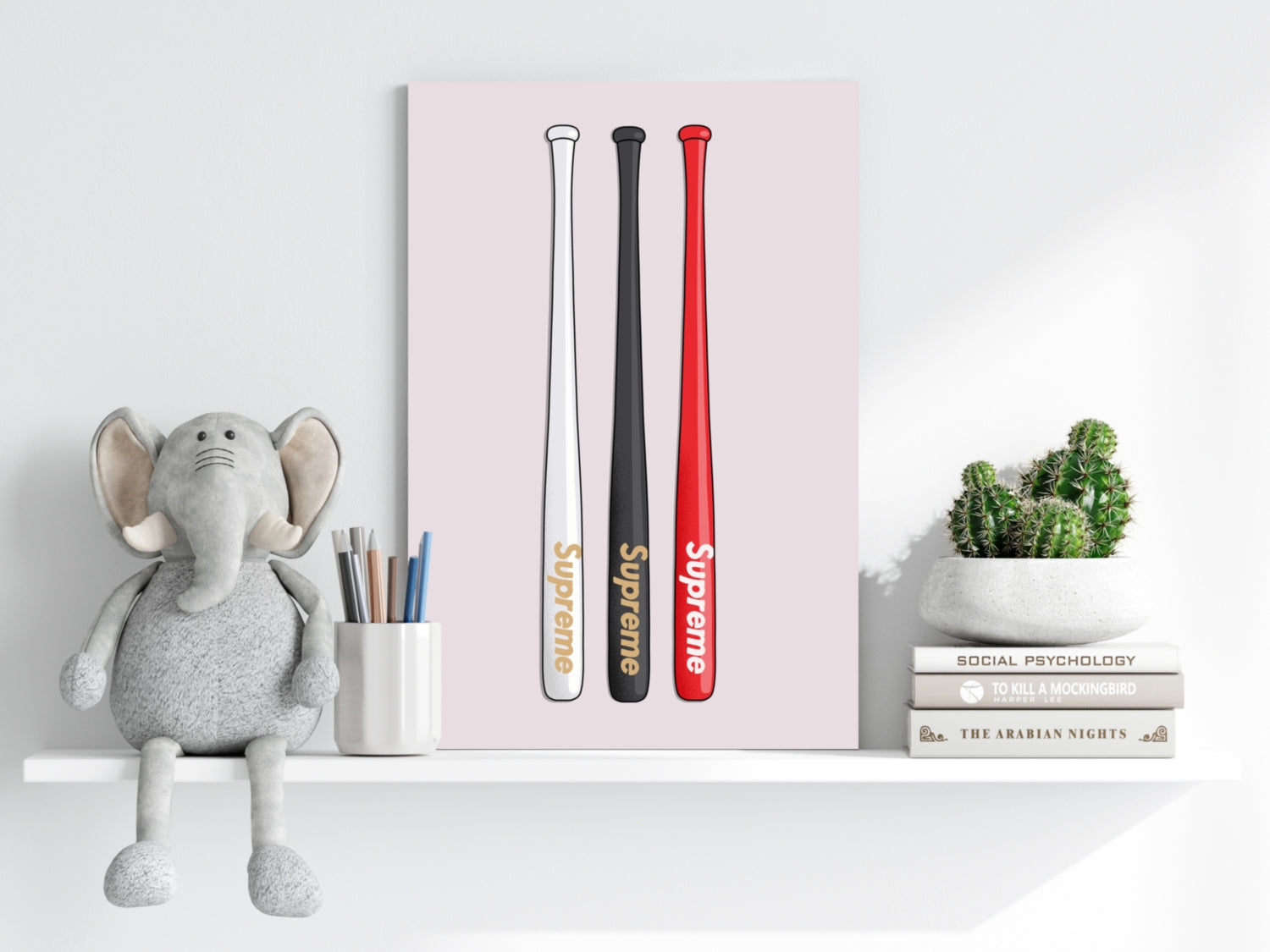 Baseball Bats Aluminum Print.