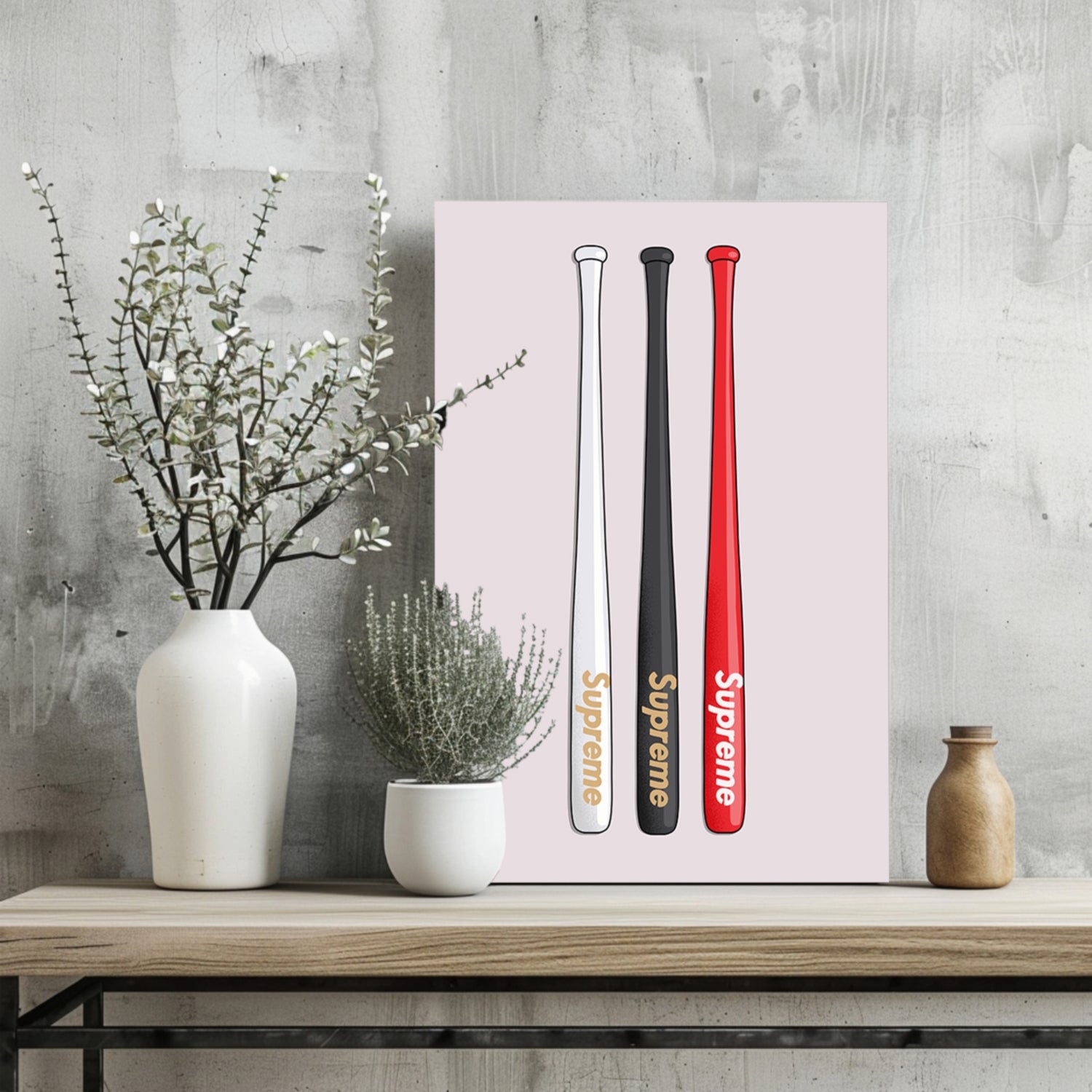 Baseball Bats Aluminum Print.