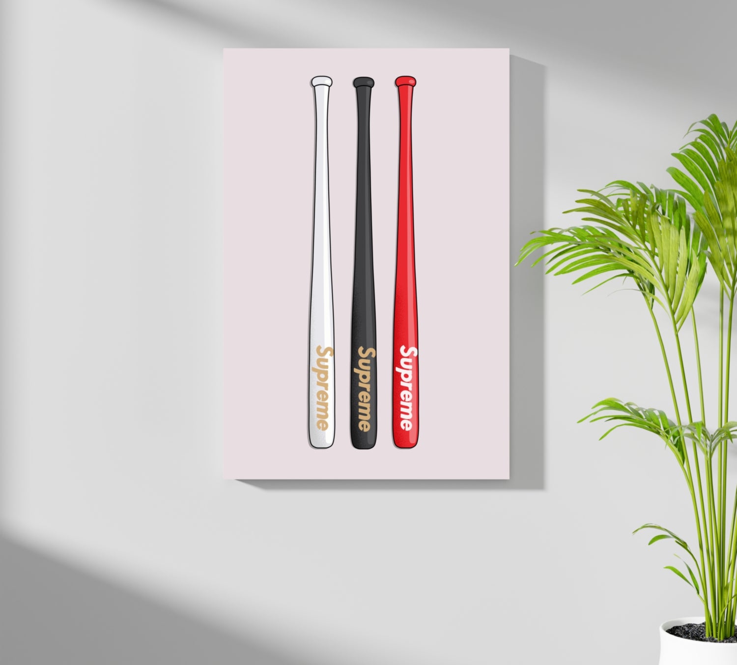 Baseball Bats Aluminum Print.