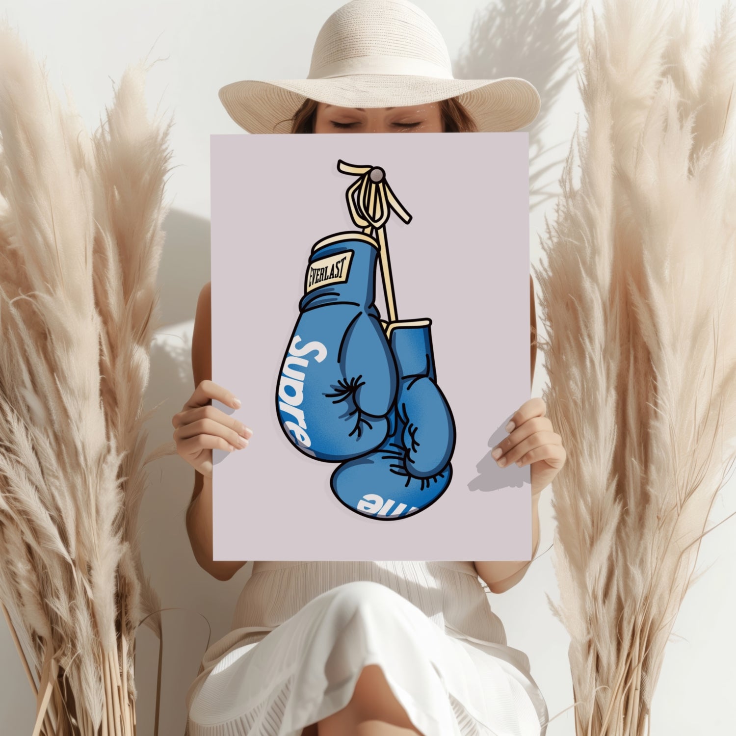 Boxing Gloves Aluminum Print.