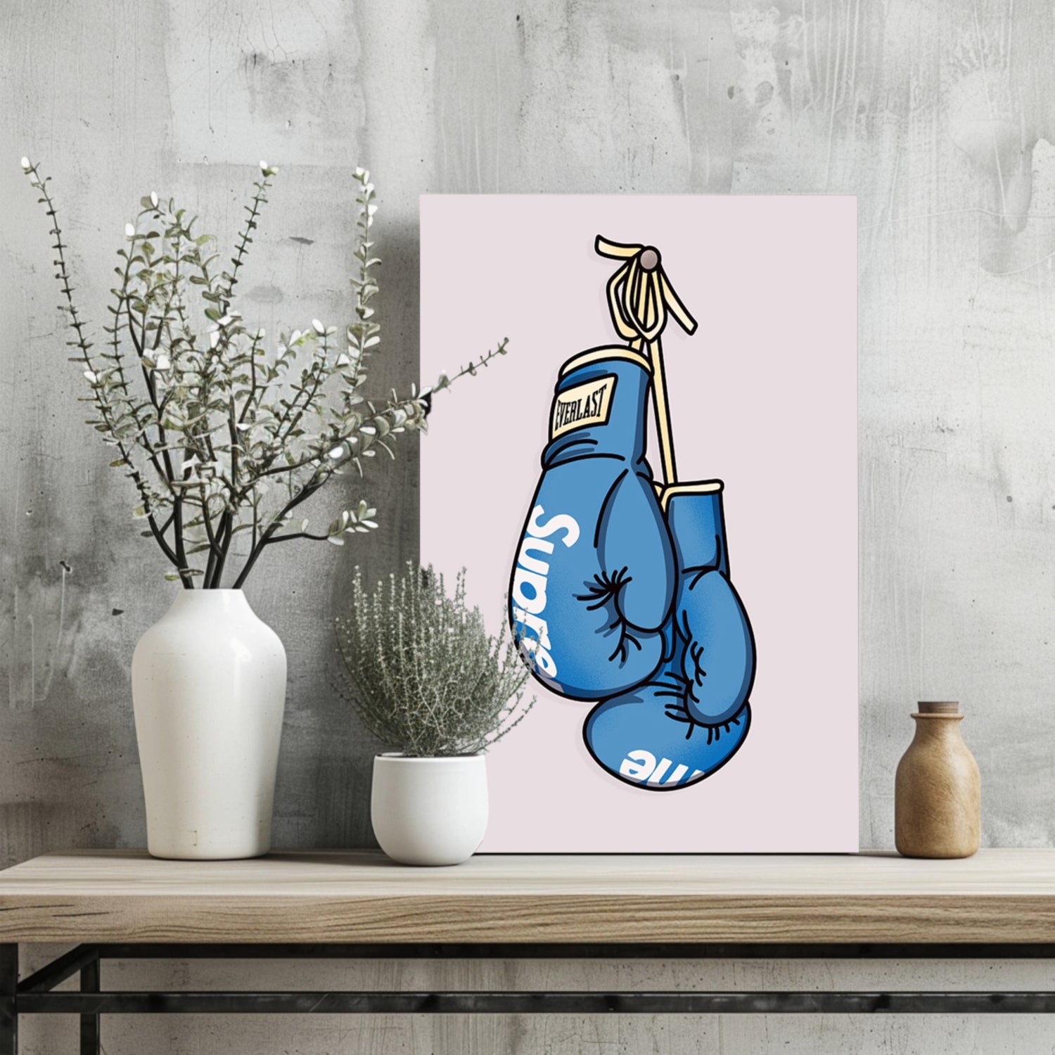 Boxing Gloves Aluminum Print.