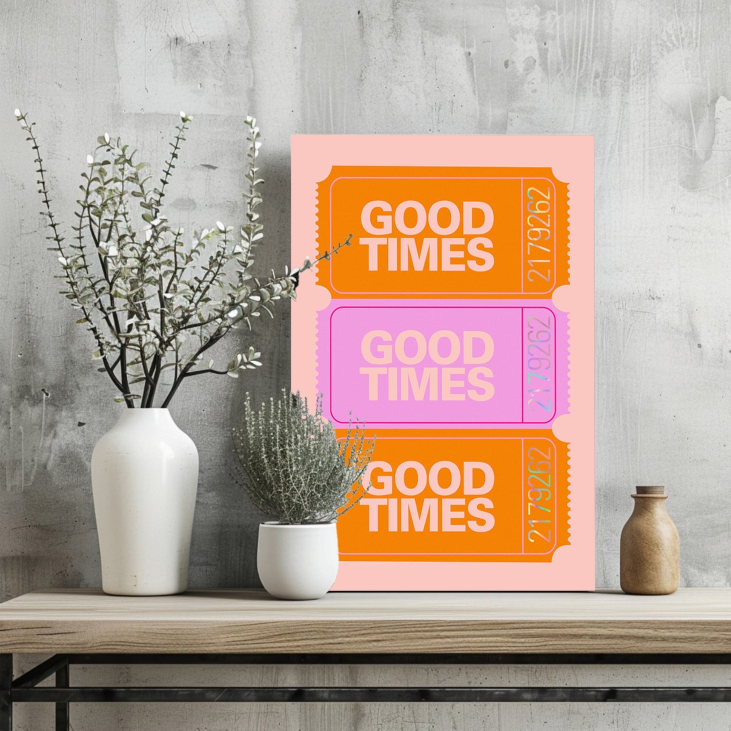 Good Times Retro Aluminum Print.