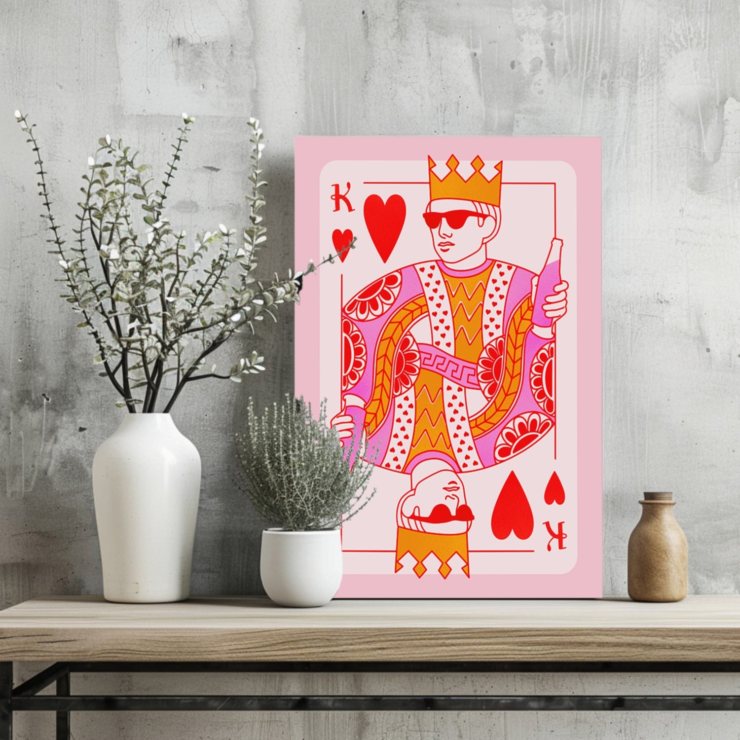 Heart King Aluminum Print.