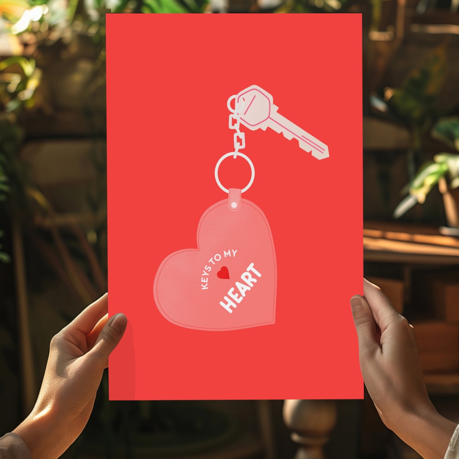 Key to Heart Aluminum Print.