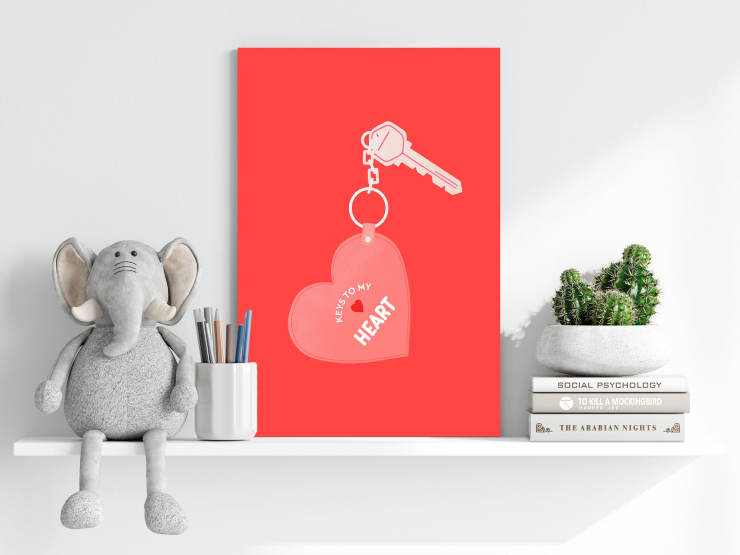 Key to Heart Aluminum Print.