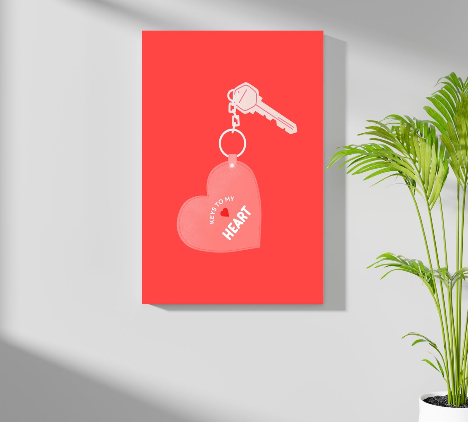 Key to Heart Aluminum Print.