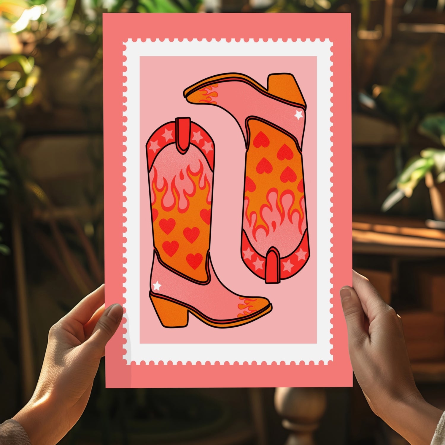 Cowboy Boots Aluminum Print.