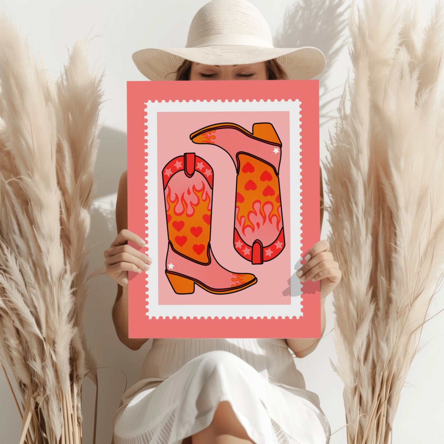 Cowboy Boots Aluminum Print.