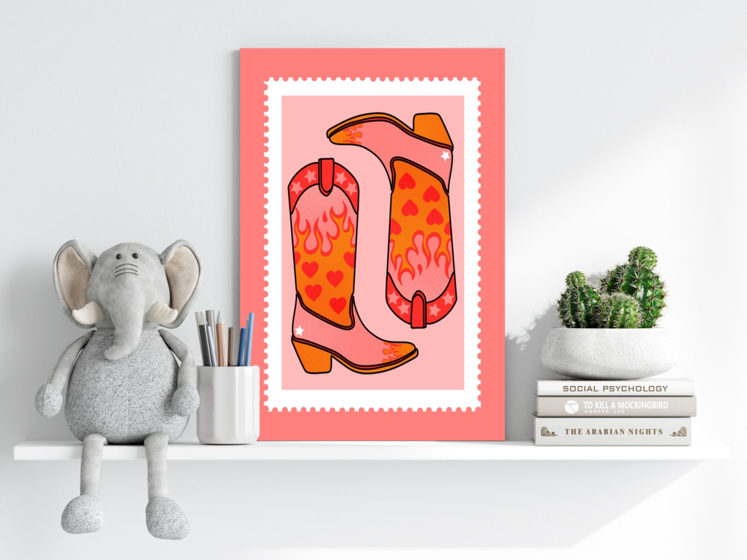 Cowboy Boots Aluminum Print.