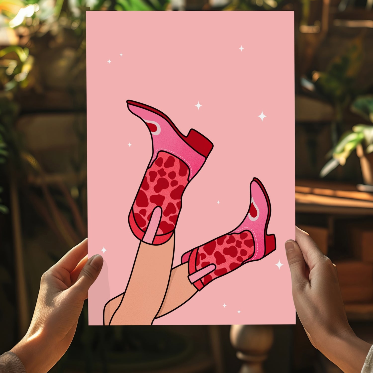 Lady Boots Aluminum Print.