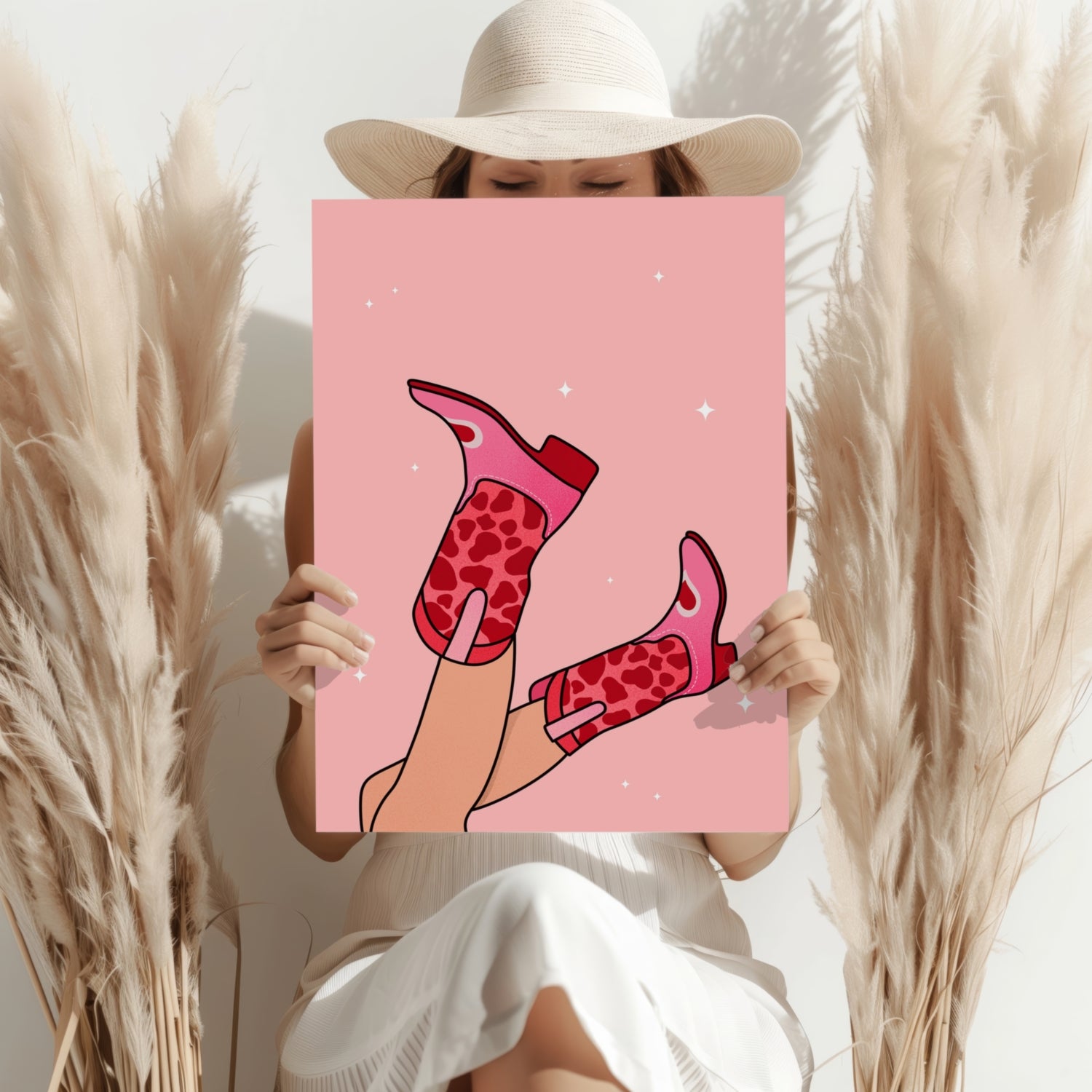 Lady Boots Aluminum Print.